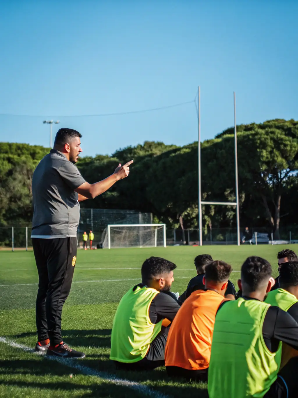 An image of D.U.C. members receiving expert coaching during a sports training session, highlighting the club's commitment to skill development.