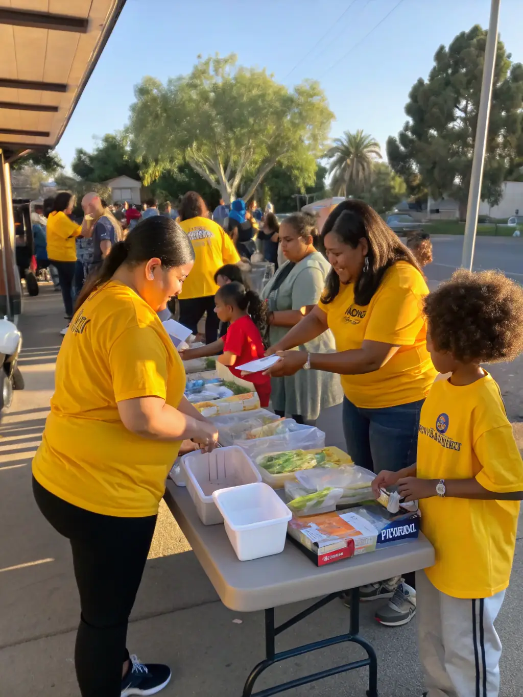 A picture of D.U.C. members volunteering at a local charity event, demonstrating the club's dedication to giving back to the community.
